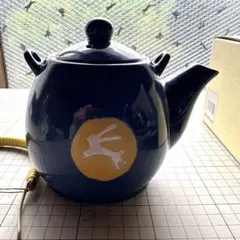 【未使用・箱付】COSMO CRAFT コスモクラフト 丸うさぎ 土瓶 急須青色