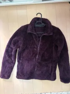 UNIQLOパープル フリースジャケット ジップアップ