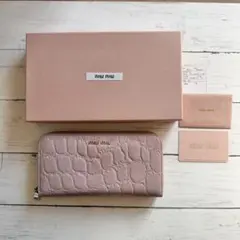 送料込み！ 未使用品 MIUMIU 長財布 ピンク クリスタル 335 - メルカリ