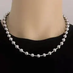 ★再入荷★ 新品　ステンレス ボールチェーン　ネックレス　8mm玉