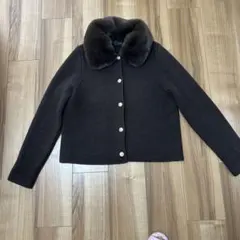 ❤️美品❤️ZARA ファー襟付きニットカーディガン　S
