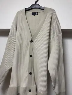 リブ編みベージュカーディガン