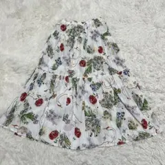 ✨ UNIQLO × イネス ツイストプリーツロングスカート フラワー総柄