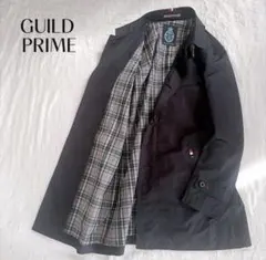 【ギルドプライム】美品✨撥水 軽量 スプリングコート ミドル丈 チェック