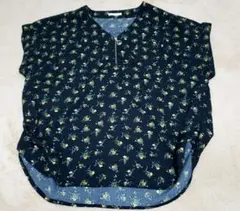 大きいサイズ レディース ブラウス■半袖 フレンチスリーブ ジッパーデザイン