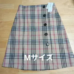 【新品未使用】INGNI ベージュ チェック柄 スカート Mサイズ