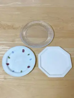 【3枚セット】お皿　プレート　陶器　半陶器　ガラスのサムネイル