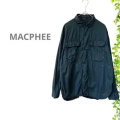【MACPHEEマカフィー】長袖シャツ　綿100% チャコールグレー　おしゃれのサムネイル