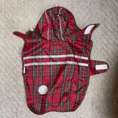 赤チェックレインコート3号