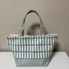 ハンドメイド トートバッグ ランチトート ミニトート 手提げ メンズ 格子 北欧