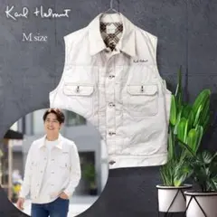 Karl Helmut カールヘルム 花柄 ベスト ジレ M 日本製のサムネイル