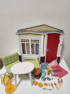 レア　バービー　すてきなおうち　家具小物つき　ドールハウス　マテル　匿名配送