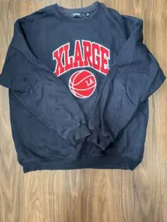XLARGE バスケットボールロゴ スウェット 黒