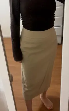GLOBAL WORK ベージュ タイトスカート