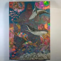ミクストメディア 平面ポップアート作品「gyogyogyo2026#②」