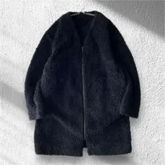 【ユニクロ】ボアジャケット フルジップ Vネック ポケット有 長袖 M