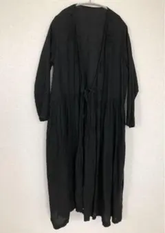 【ネストローブ】ハンドエンブロイダリーカシュクールワンピース(ブラック)