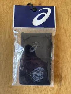 アシックス リストバンド 黒 グレー OS