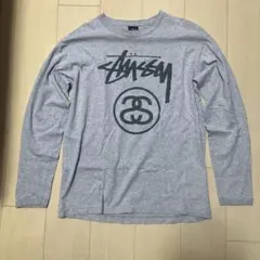 【値下げ】STUSSY グレー ロングスリーブTシャツ M