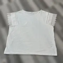 GLOBAL WORK レース付き半袖Tシャツ Mサイズ