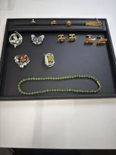 アクセサリー まとめ売り ネックレス・ブローチ・リング・カフスセット