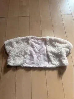 ホワイトファーカーディガン ショート丈