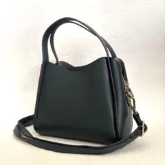 極美品【Trideep】ハンドバッグ ショルダーバッグ 2way ダークグリーン