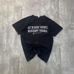 古着 アメリカ輸入 両面プリント Tシャツ 半袖 黒色 Lサイズ 英文字