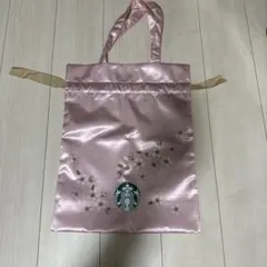 Starbucks 桜の花柄バッグ　ピンク色　ギフトバック