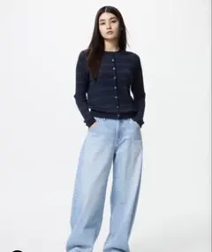 UNIQLO ユニクロ メリノリブクルーネックショートカーディガン M(Sより