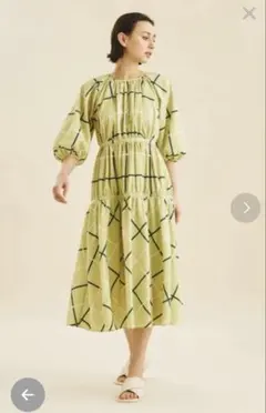 極美品✨グレースコンチネンタル チェックプリントプリーツワンピース