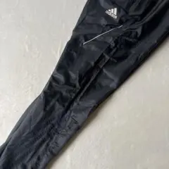 adidas アディダス M ナイロンパンツ 黒ブラック 裏起毛 防寒 ジャージ