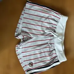 FILA ストライプ ハーフパンツ ホワイト/レッド
