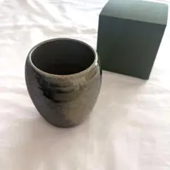 灰釉 ビードロ ペン立て 花瓶