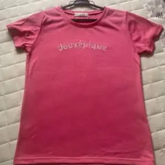 anySiS ピンク ロゴ入り 半袖Tシャツ