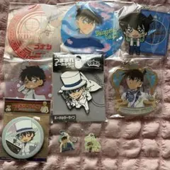 名探偵コナン 怪盗キッド 工藤新一 缶バッジ キーホルダー