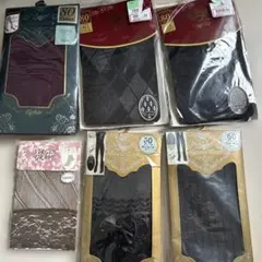 【新品未使用】デザインタイツ 6セット80デニール 60デニールまとめ　セット