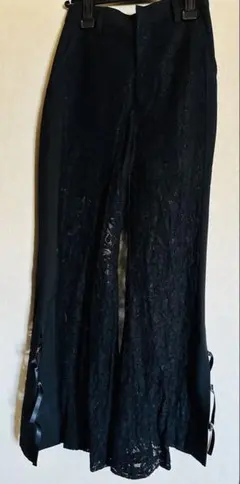 HARE ハレ　レースサイドスリット　ハイウエストパンツ