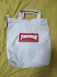 THRASHER トートバッグ ベージュ ロゴ入りのサムネイル