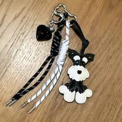 じゃらじゃらキーホルダー シュナウザー バッグチャーム ハート 新品