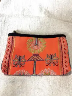 未使用！タイ　モン族　アンティークポーチ　⑤