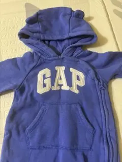 GAP クマ耳フード付きロンパース 青 ブルー ジャンプスーツ 3-6m