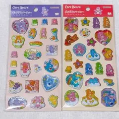 正規品 ポップデコパーティー ケアベア ラメきらクリスタルシール 2枚 ラメキラ
