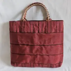 赤いストライプデザインエコバッグ