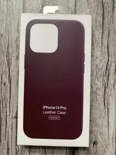 iPhone 14 Pro レザーケースApple純正ダークチェリー新品のサムネイル