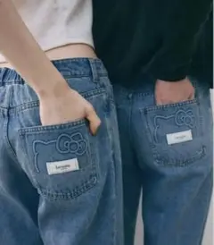 LAVANDA　ハローキティ　デニムパンツ　ブルー　BLUE LAVANDA ハローキティ デニムパンツ ブルー BLUE - メルカリ