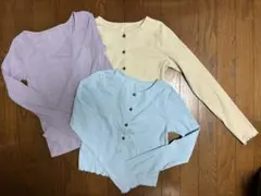 リブ長袖Tシャツ　3点セット