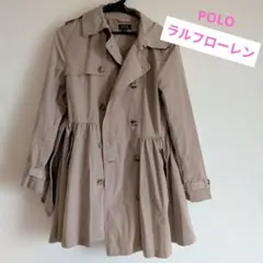 美品　 トレンチコート 16　大人でもOK　低身長　ポロラルフローレン　Aライン