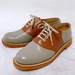 極美品　REGAL　サドルシューズ　24.5cm　ブラウン　グレー　バイカラー