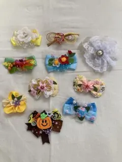 美品　ペット用リボンアクセサリー10個セット